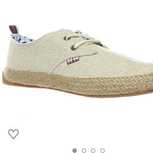 NWT Ben Sherman natural espadrilles Lace Up Tan